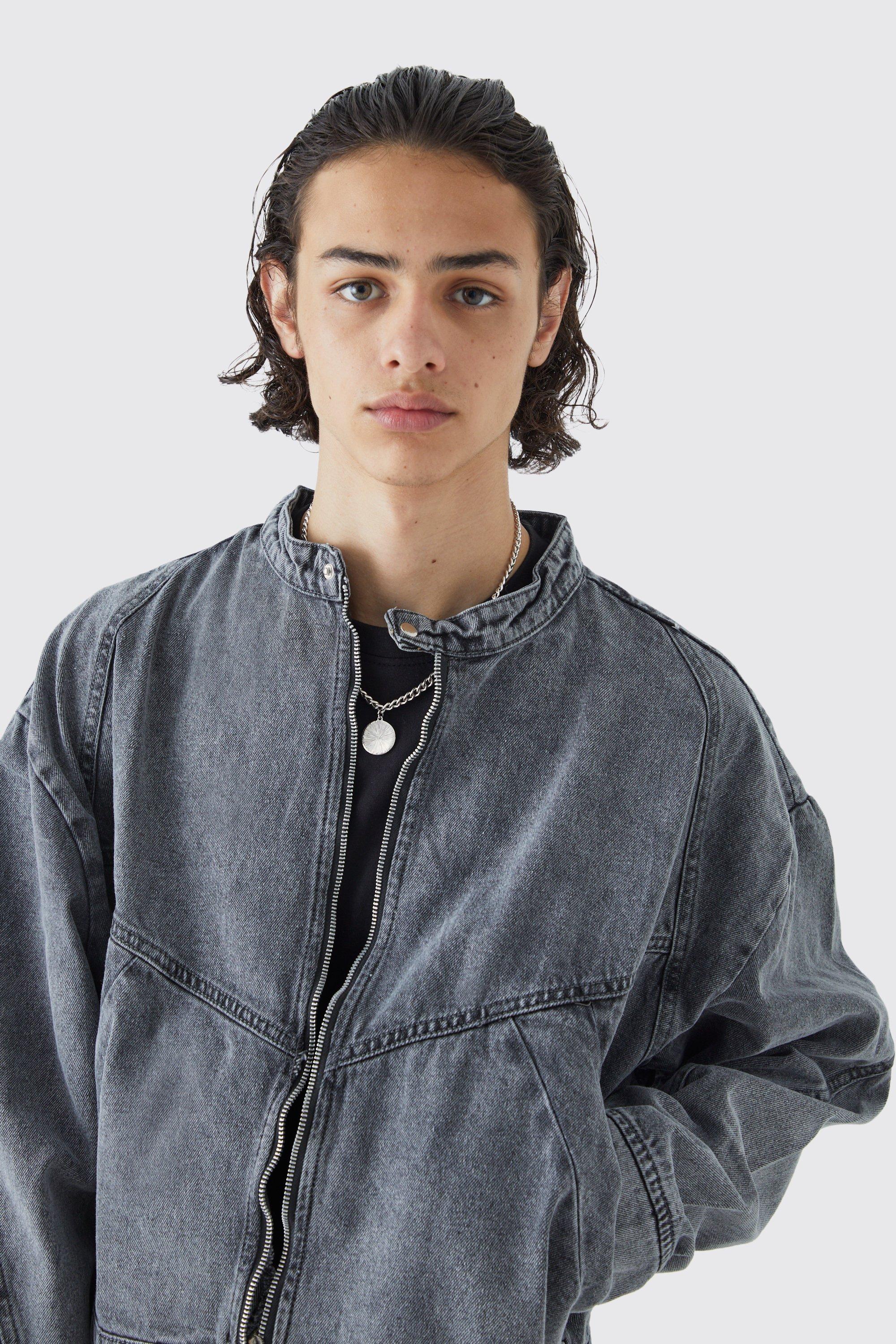 Moto oversized 2025 denim jacket